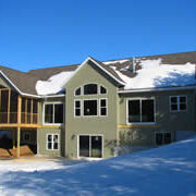 Home rear screen porch exterior